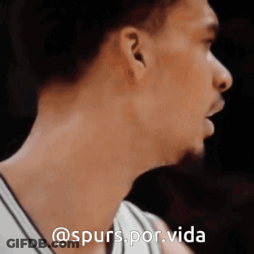 A Close Up Of A Man 'S Neck With The Words @Spurs.por.vida GIF
