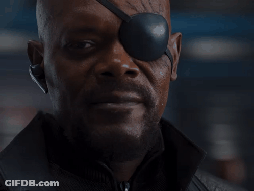 Close-Up Of Man With Black Eye Patch GIF