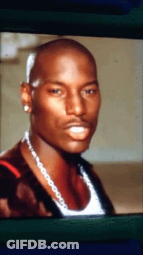 A Close Up Of A Man With A Necklace Around His Neck GIF