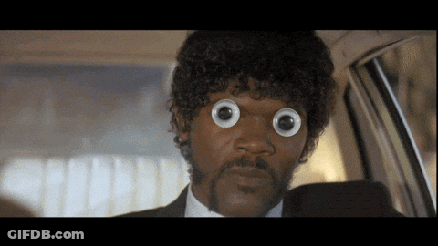 A Close Up Of A Man With Googly Eyes On His Face GIF