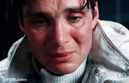 A Close Up Of A Man With Tears Running Down His Face GIF