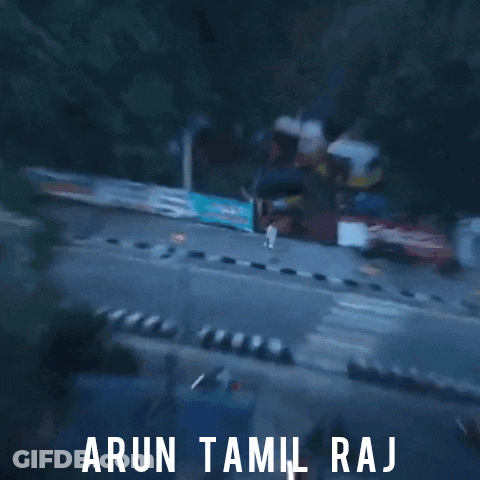 A Close Up Of A Man With The Name Arun Tamil Raj GIF
