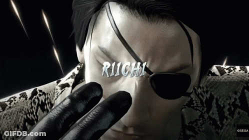 A Close Up Of A Man With The Word Richi On His Face GIF