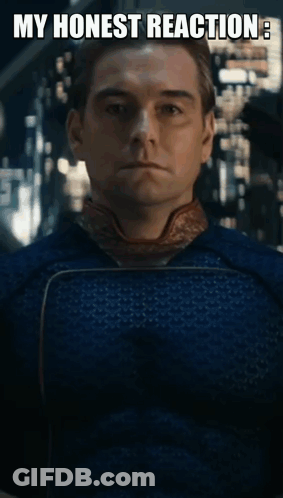 A Close Up Of A Man With The Words My Honest Reaction GIF