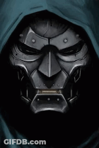 A Close Up Of A Mask With A Hood On A Person 'S Head . GIF