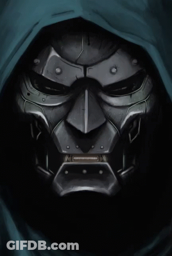 A Close Up Of A Mask With A Hood On It GIF