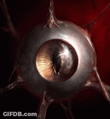 A Close Up Of A Metal Object With A Very Large Eye GIF