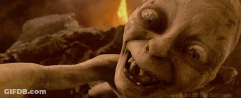 A Close Up Of A Monster With The Words Cronald The Burrower Written Below It GIF