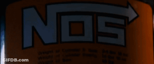 A Close Up Of A Nos Bottle With An Arrow Pointing Upwards GIF