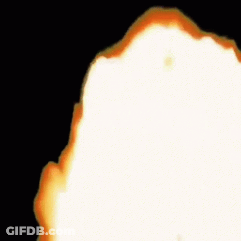 A Close Up Of A Painting Of A Fire Explosion With A White Background . GIF