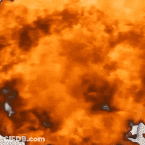 A Close Up Of A Painting Of A Flame With A White Border GIF