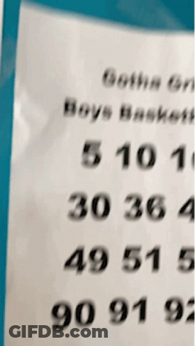 A Close Up Of A Paper That Says Gotta Get Boys Baskets GIF