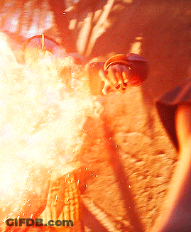 Person Holding Fireball GIF