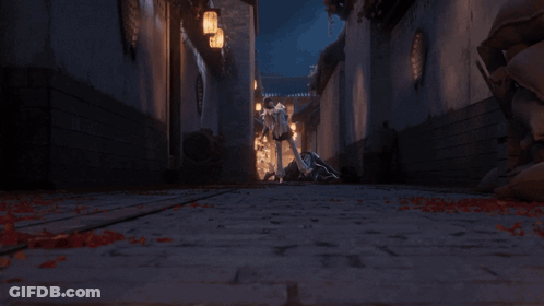 A Close Up Of A Person Holding A Sword GIF