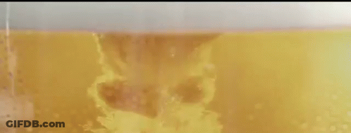 A Close Up Of A Person Opening A Bottle Of Beer With A Red Arrow On The Cap . GIF