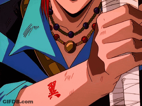 A Close Up Of A Person 'S Arm With Chinese Characters On It GIF