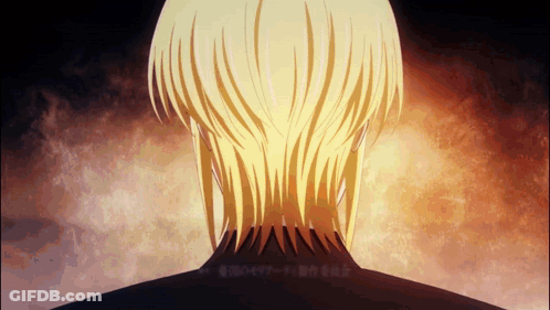 A Close Up Of A Person 'S Back With A Flame In The Background GIF