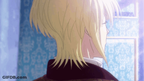 A Close Up Of A Person 'S Back With Blonde Hair GIF