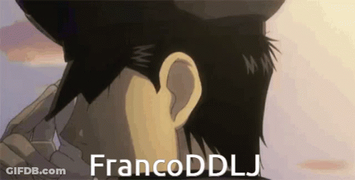 A Close Up Of A Person 'S Ear With Francoddllj Written In White Letters GIF