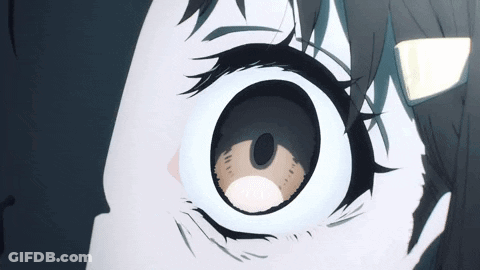 A Close Up Of A Person 'S Eye In A Cartoon . GIF