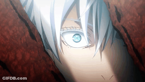 A Close Up Of A Person 'S Eye With A Blue Iris GIF