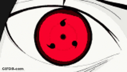 A Close Up Of A Person 'S Eye With A Red Circle In It . GIF