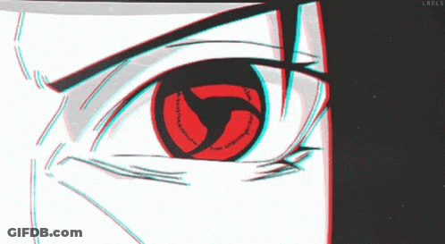 A Close Up Of A Person 'S Eye With A Red Circle In It GIF