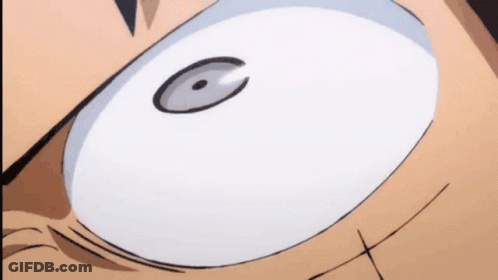 A Close Up Of A Person 'S Eye With A White Pupil GIF