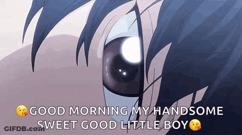 Close Up Of Eye With Good Morning Message GIF