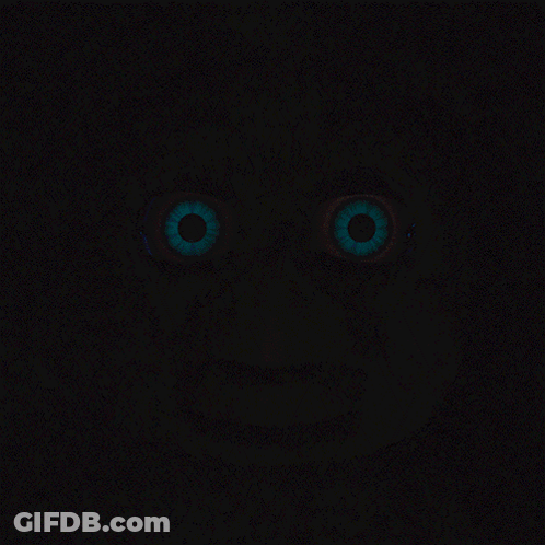 A Close Up Of A Person 'S Eyes That Are Glowing GIF