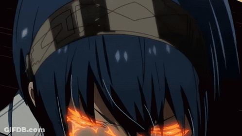Close Up Of Person's Eyes Glowing Orange GIF