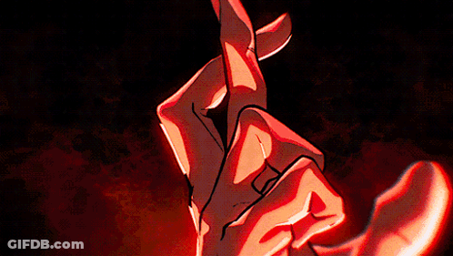 A Close Up Of A Person 'S Eyes With A Hand Pointing GIF