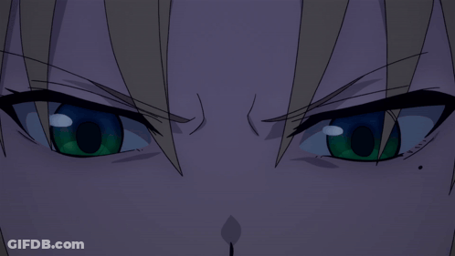 A Close Up Of A Person 'S Eyes With A Purple Background GIF
