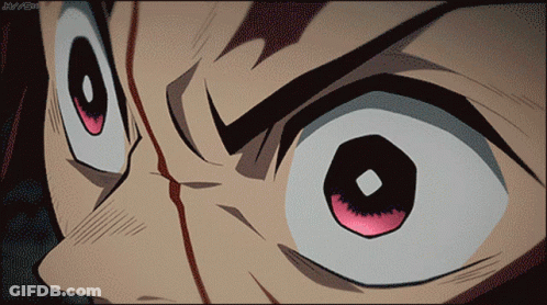 A Close Up Of A Person 'S Eyes With A Watermark That Says Anime GIF