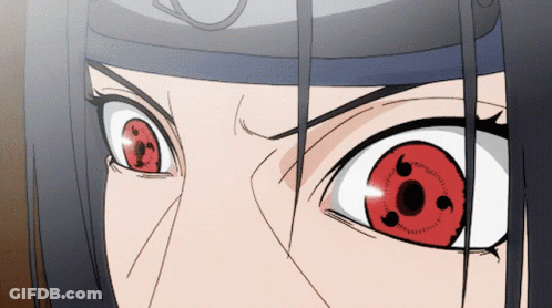 A Close Up Of A Person 'S Eyes With Red Circles GIF