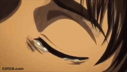A Close Up Of A Person 'S Eyes With Tears Coming Out Of Them . GIF