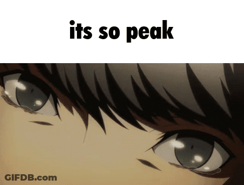 A Close Up Of A Person 'S Eyes With The Words It 'S So Peak Above It GIF