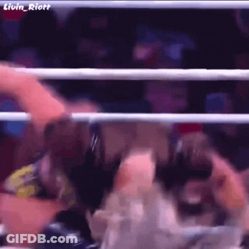 A Close Up Of A Person 'S Face In A Boxing Ring GIF