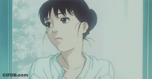 A Close Up Of A Person 'S Face In A Cartoon . GIF