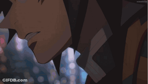 A Close Up Of A Person 'S Face In A Cartoon GIF