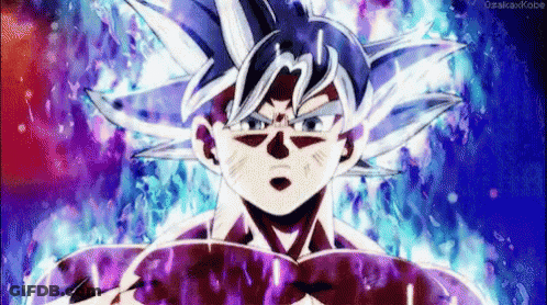 A Close Up Of A Person 'S Face In A Cartoon With A Purple Background . GIF
