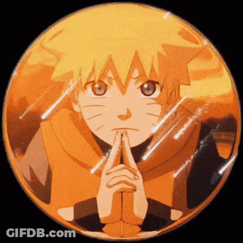 A Close Up Of A Person 'S Face In A Circle With Their Hands Together GIF