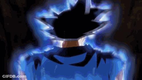 A Close Up Of A Person 'S Face In A Dark Room With A Blue Background . GIF