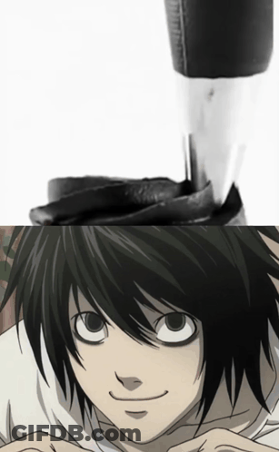 A Close Up Of A Person 'S Face Next To A Close Up Of A Bottle GIF