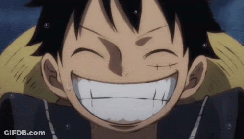 A Close Up Of A Person 'S Face With A Big Smile On Their Face . GIF