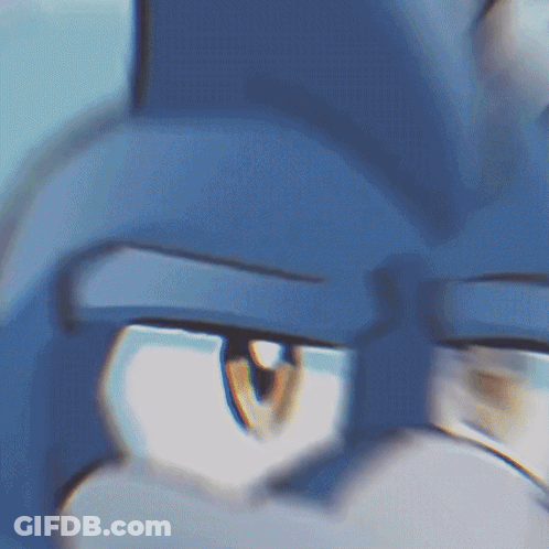 Close Up Of Person's Face With Blue Background GIF