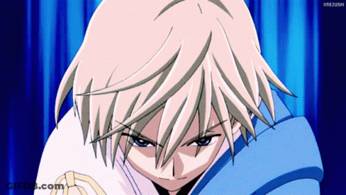 A Close Up Of A Person 'S Face With A Blue Curtain Behind Them That Says Himezushi GIF