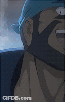 A Close Up Of A Person 'S Face With A Blue Hat GIF