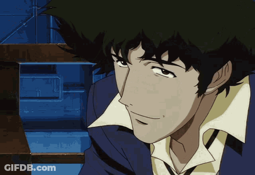 A Close Up Of A Person 'S Face With A Blue Jacket On GIF