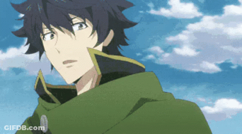 A Close Up Of A Person 'S Face With A Blue Sky Behind Them GIF